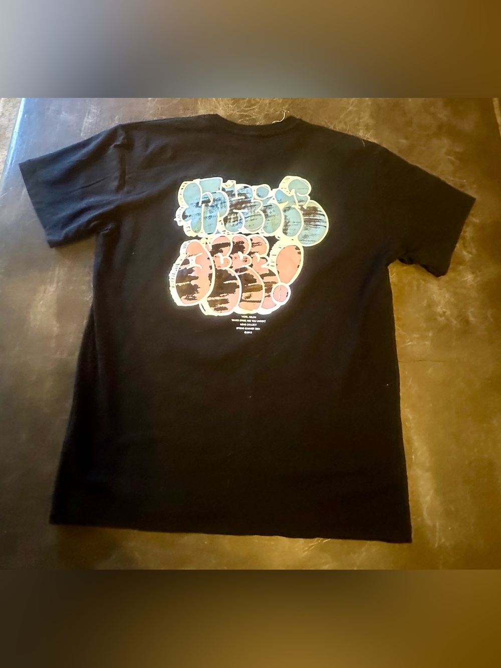 Off-White Black Graphic Bubble Print T-Shirt